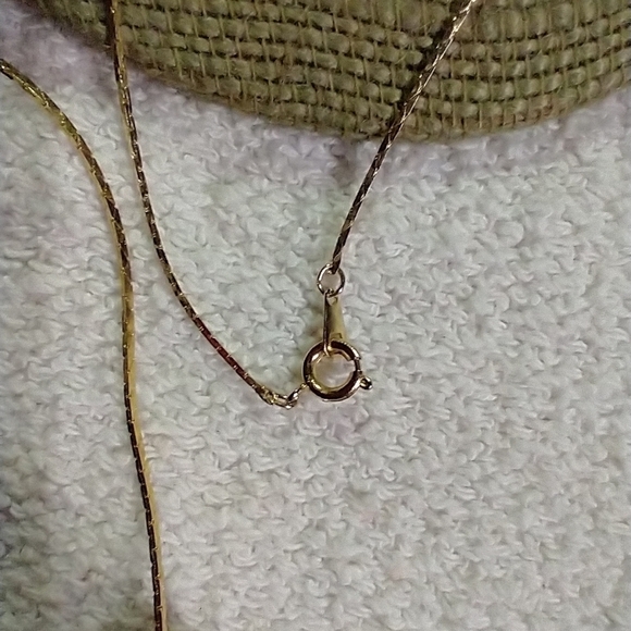 Goldtone mesh ball bead chain necklace - Picture 3 of 5